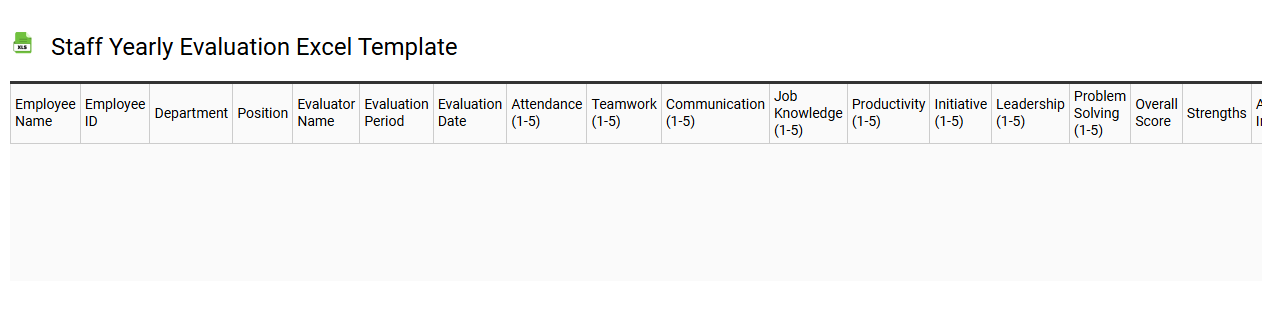 Staff yearly evaluation Excel template