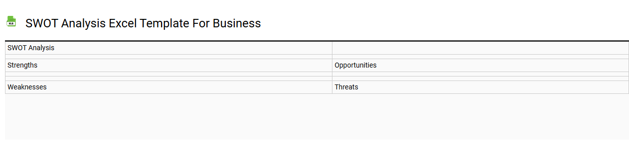 SWOT analysis Excel template for business