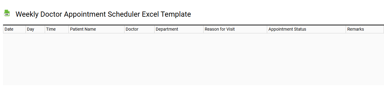 Weekly doctor appointment scheduler Excel template