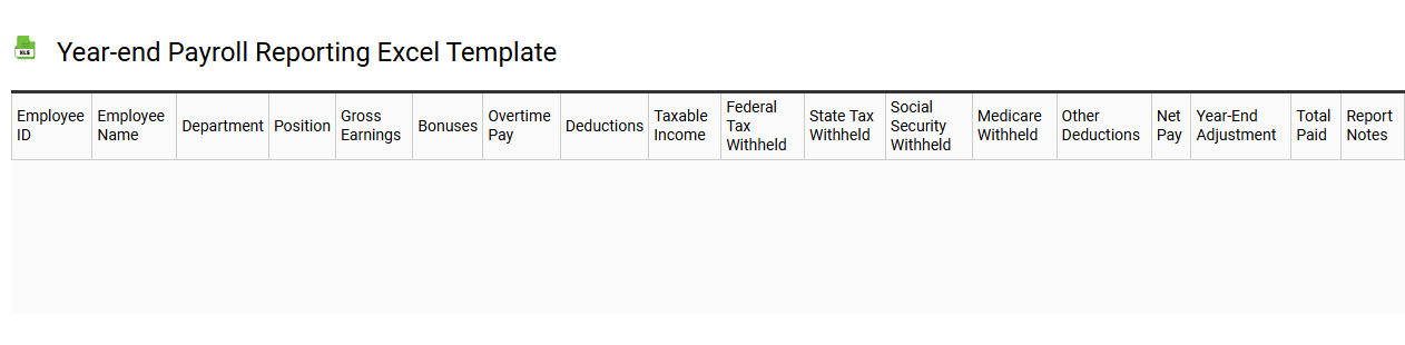 Year-end payroll reporting Excel template