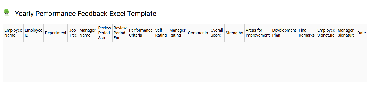 Yearly performance feedback Excel template