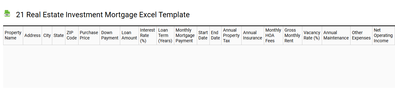 21 real estate investment mortgage Excel template