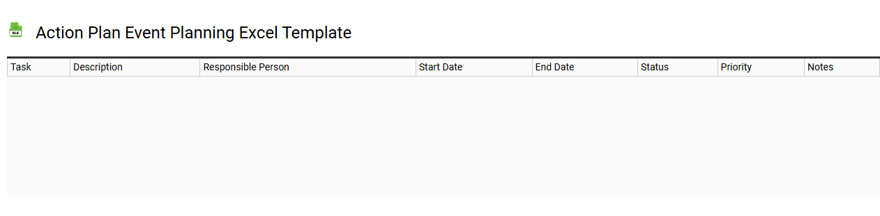 Action plan event planning Excel template