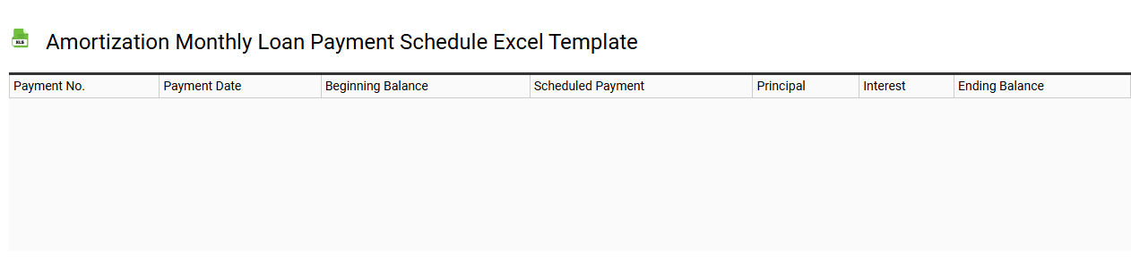 Amortization monthly loan payment schedule Excel template