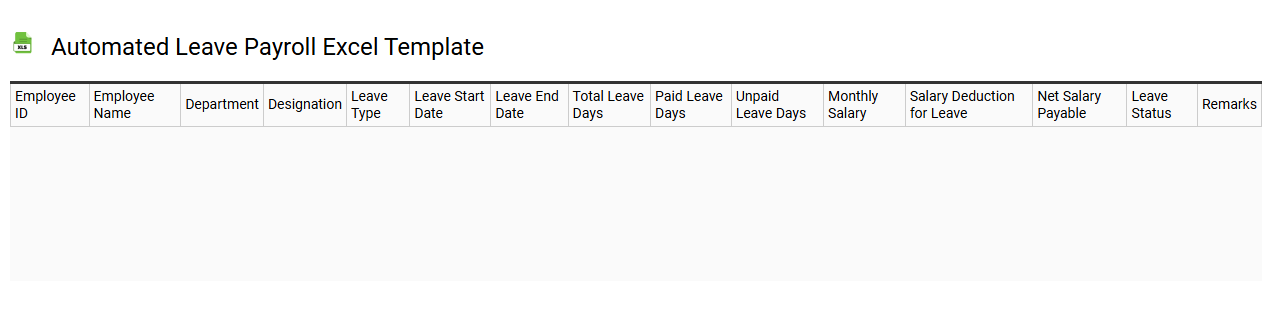 Automated leave payroll Excel template