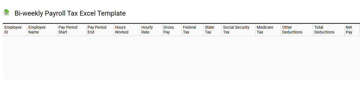 Bi-weekly payroll tax Excel template