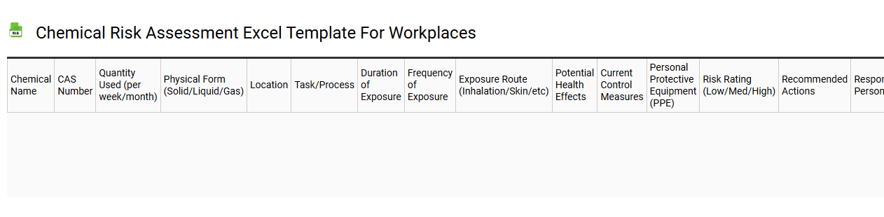 Chemical risk assessment Excel template for workplaces