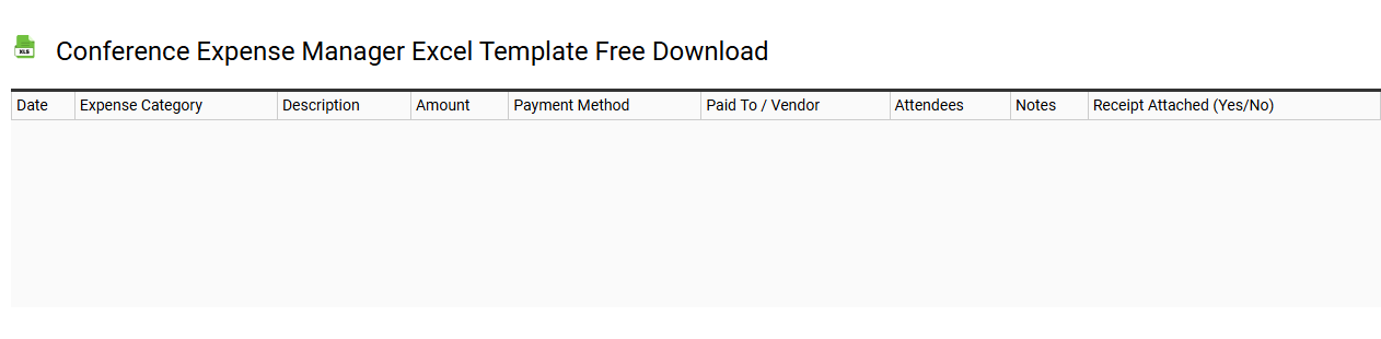 Conference expense manager Excel template free download