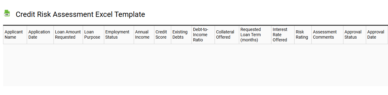Credit risk assessment Excel template