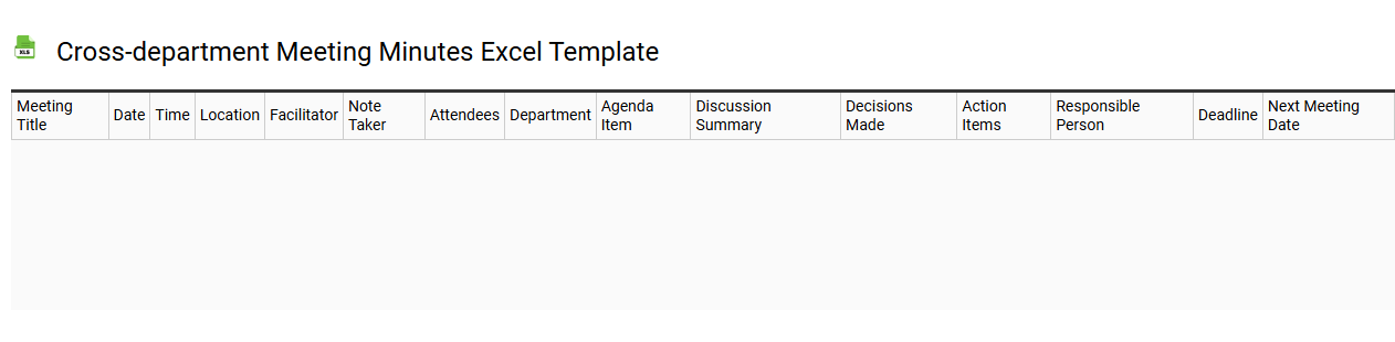Cross-department meeting minutes Excel template