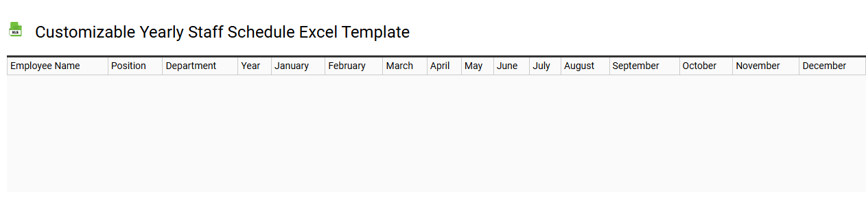 Customizable yearly staff schedule Excel template