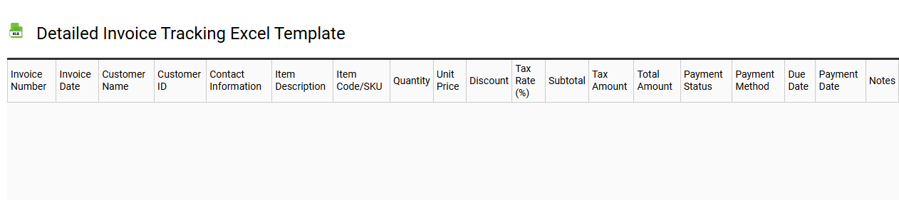 Detailed invoice tracking Excel template