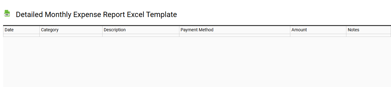 Detailed monthly expense report Excel template