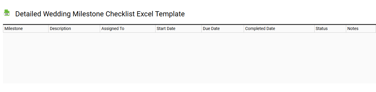 Detailed wedding milestone checklist Excel template