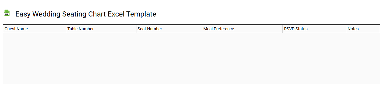 Easy wedding seating chart Excel template