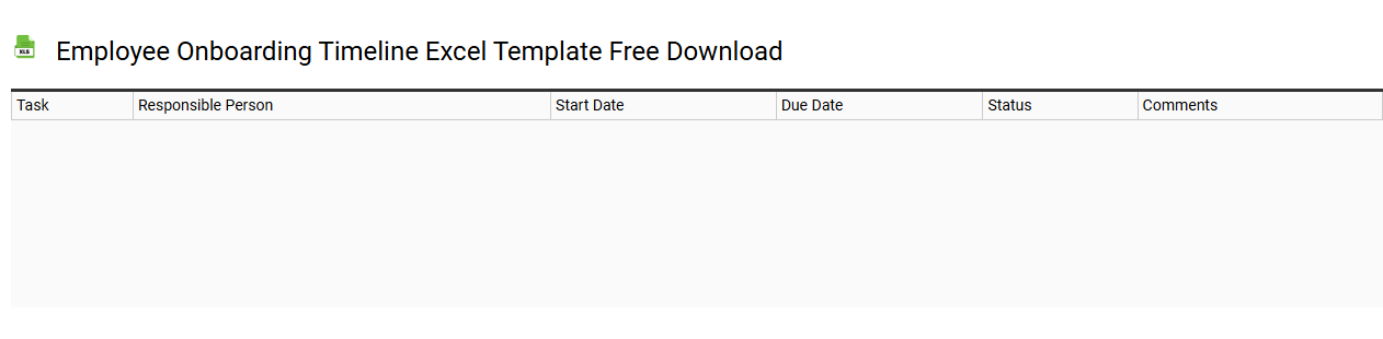 Employee onboarding timeline Excel template free download