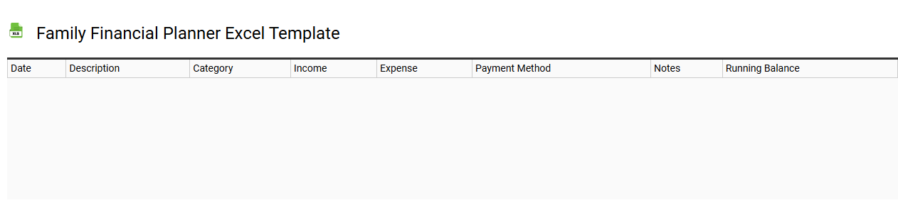 Family financial planner Excel template