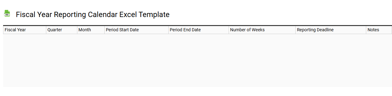 Fiscal year reporting calendar Excel template