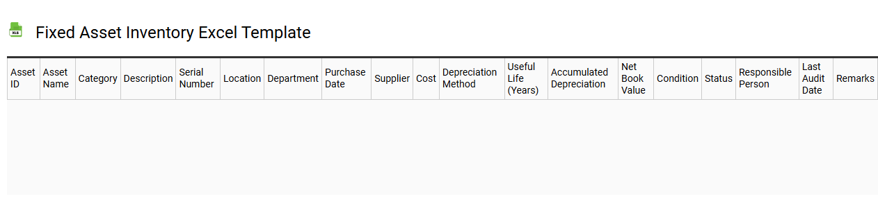 Fixed asset inventory Excel template