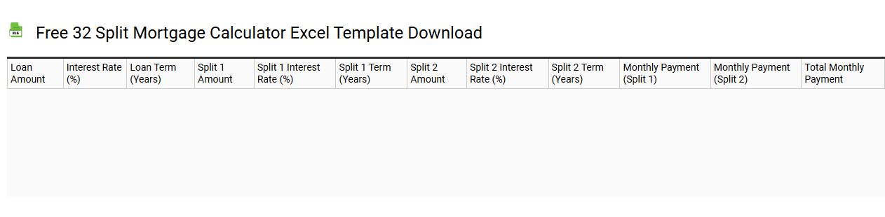 Free 32 split mortgage calculator Excel template download
