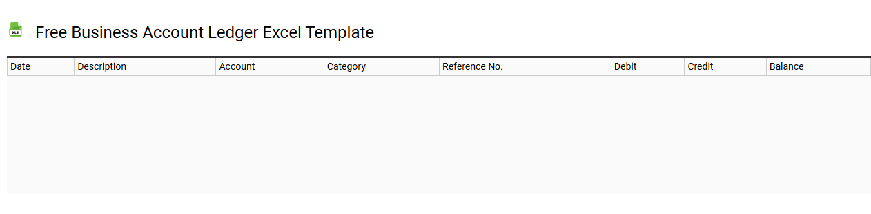 Free business account ledger Excel template