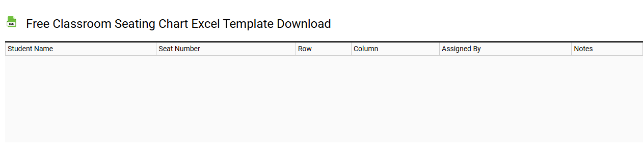 Free classroom seating chart Excel template download