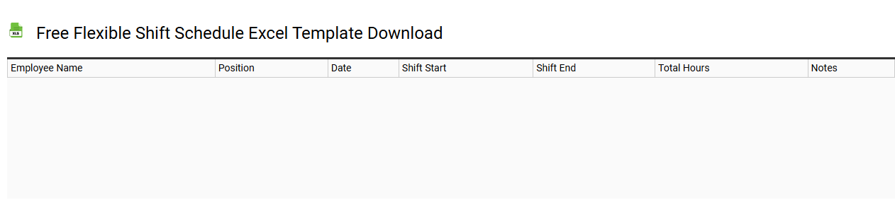 Free flexible shift schedule Excel template download