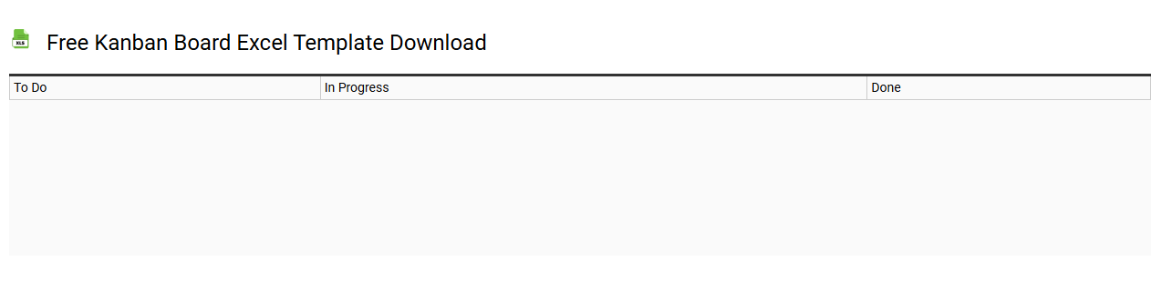 Free Kanban board Excel template download