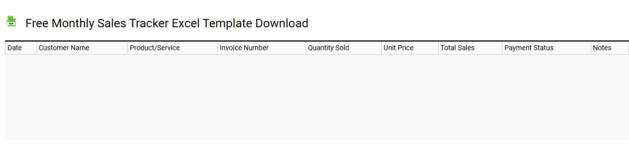 Free monthly sales tracker Excel template download