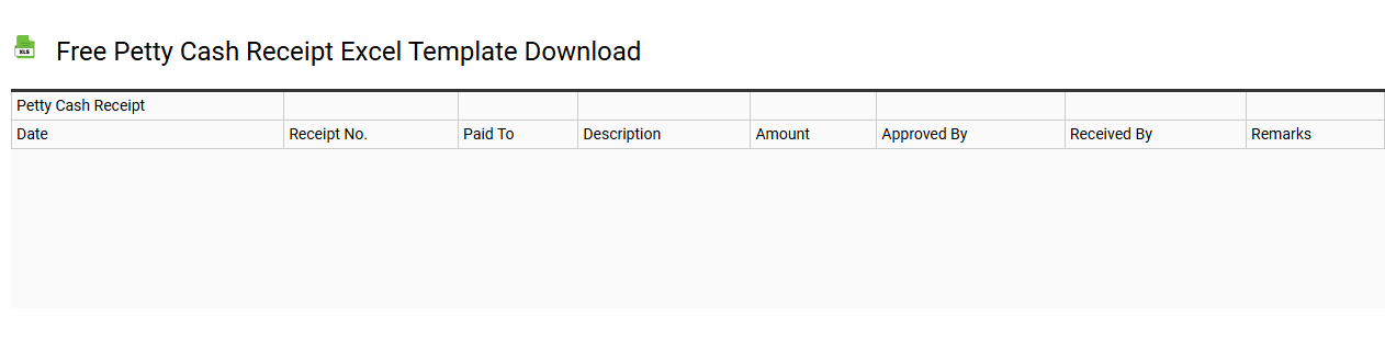 Free petty cash receipt Excel template download