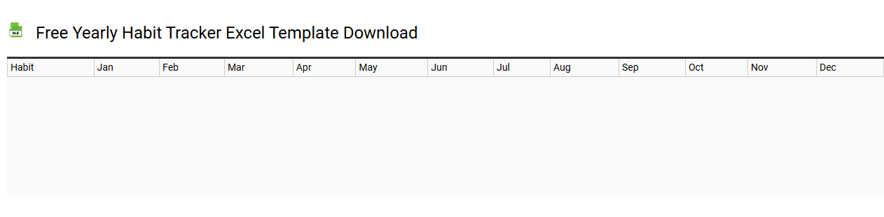 Free yearly habit tracker Excel template download
