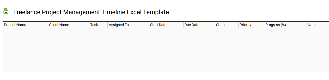 Freelance project management timeline Excel template