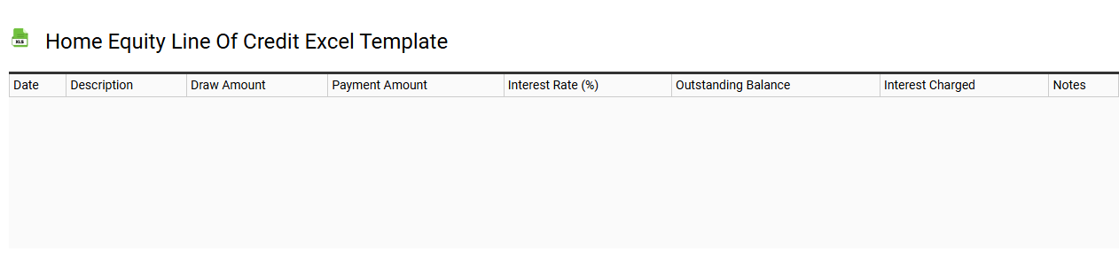 Home equity line of credit Excel template