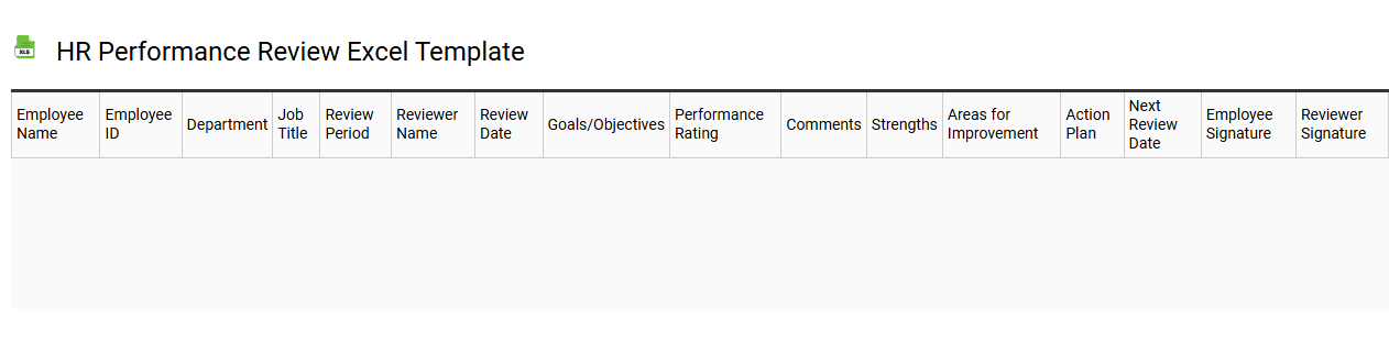 HR performance review Excel template