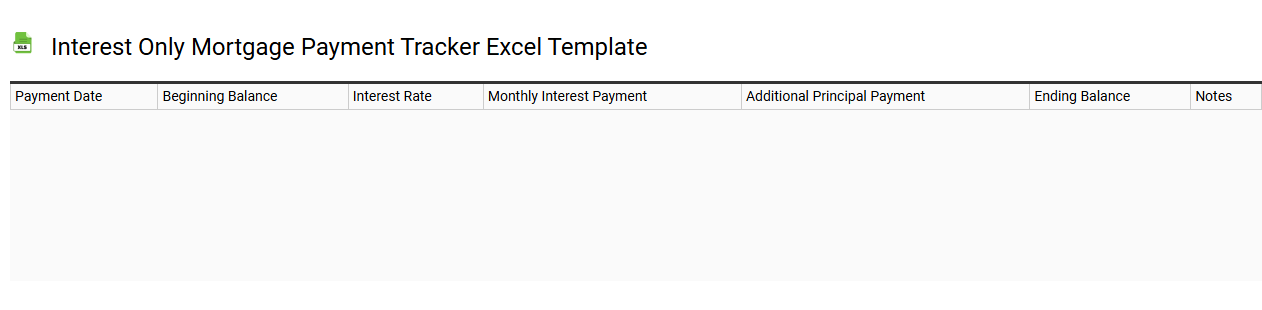 Interest only mortgage payment tracker Excel template
