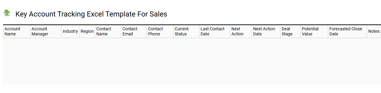 Key account tracking Excel template for sales