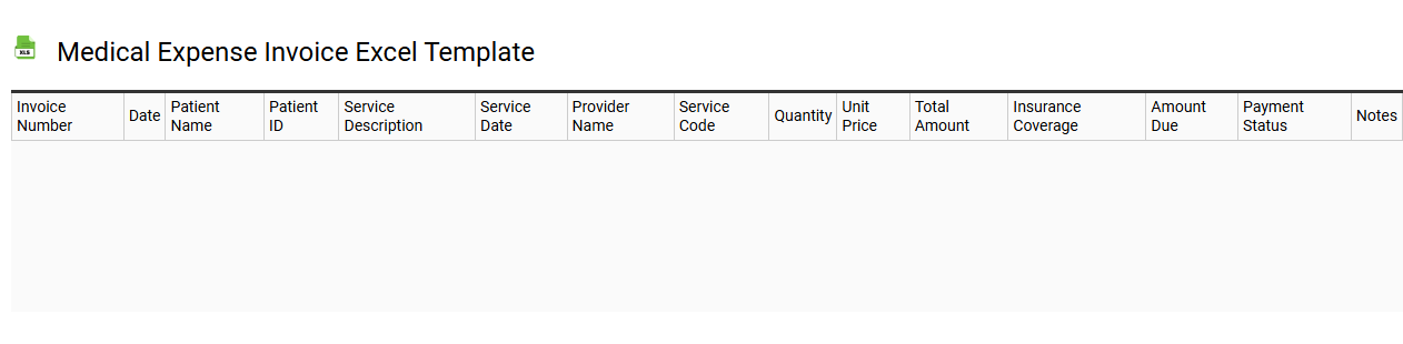 Medical expense invoice Excel template