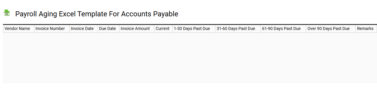 Payroll aging Excel template for accounts payable