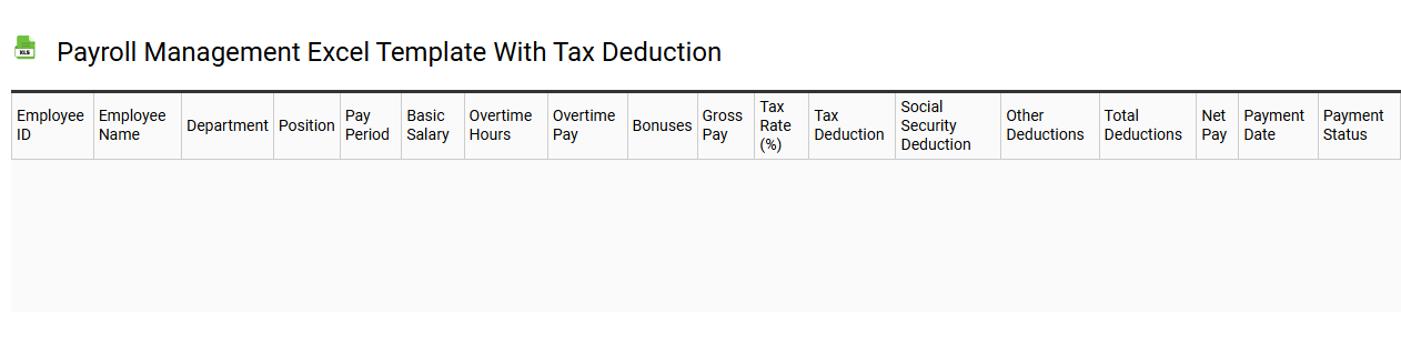 Payroll management Excel template with tax deduction