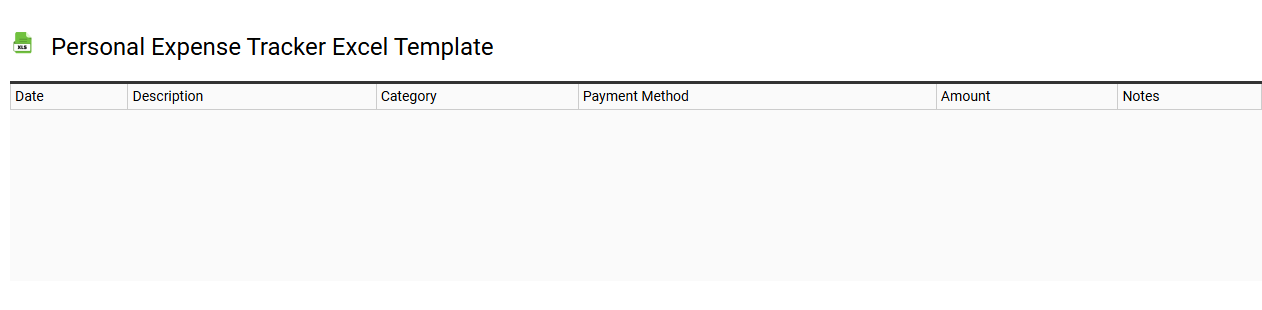 Personal expense tracker Excel template