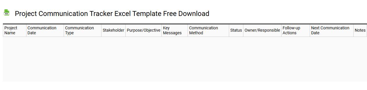 Project communication tracker Excel template free download