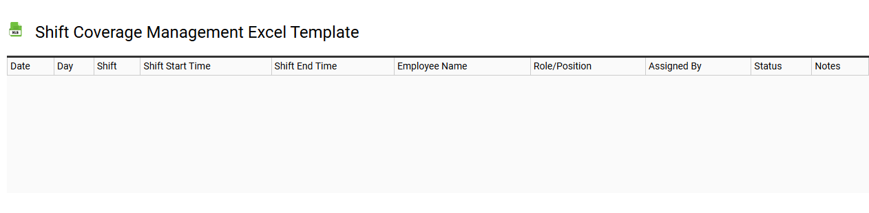 Shift coverage management Excel template