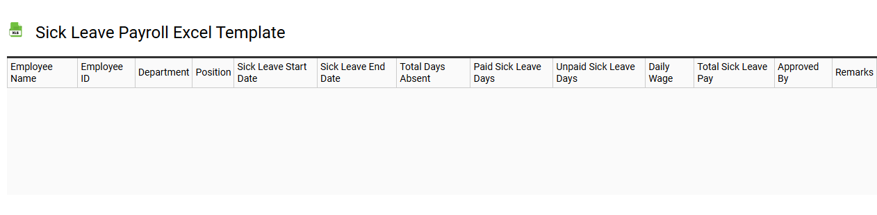 Sick leave payroll Excel template