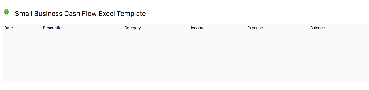 Small business cash flow Excel template