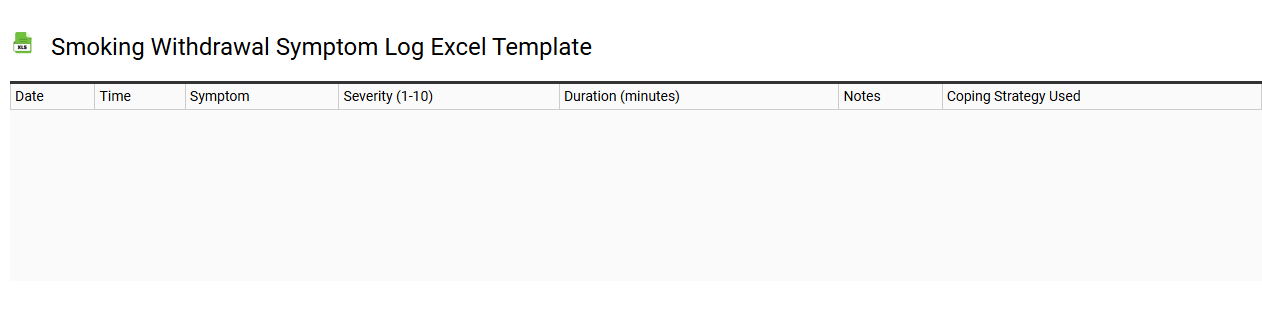 Smoking withdrawal symptom log Excel template