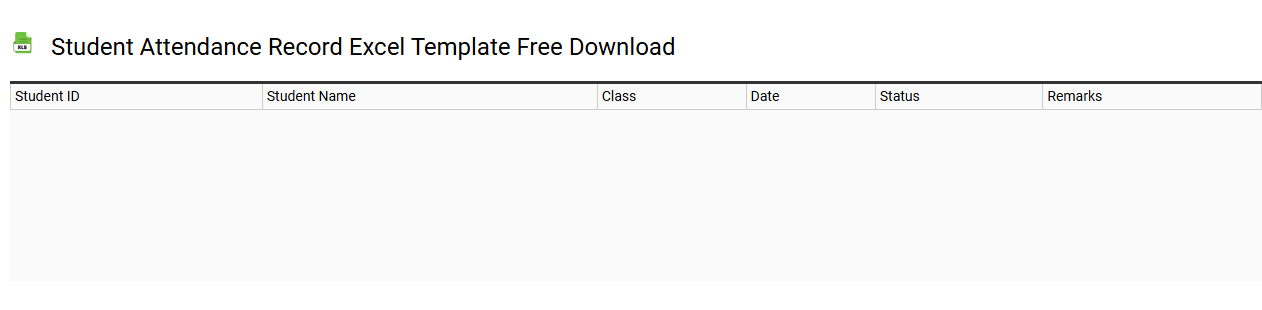 Student attendance record Excel template free download