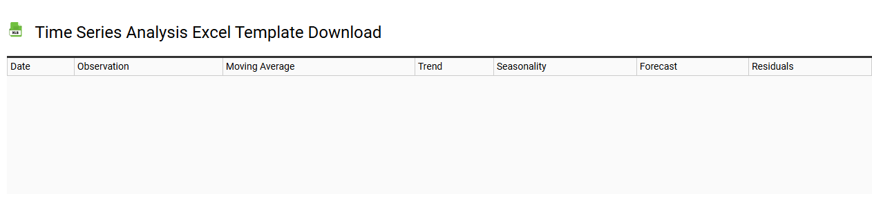 Time series analysis Excel template download