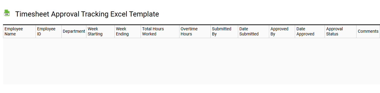 Timesheet approval tracking Excel template