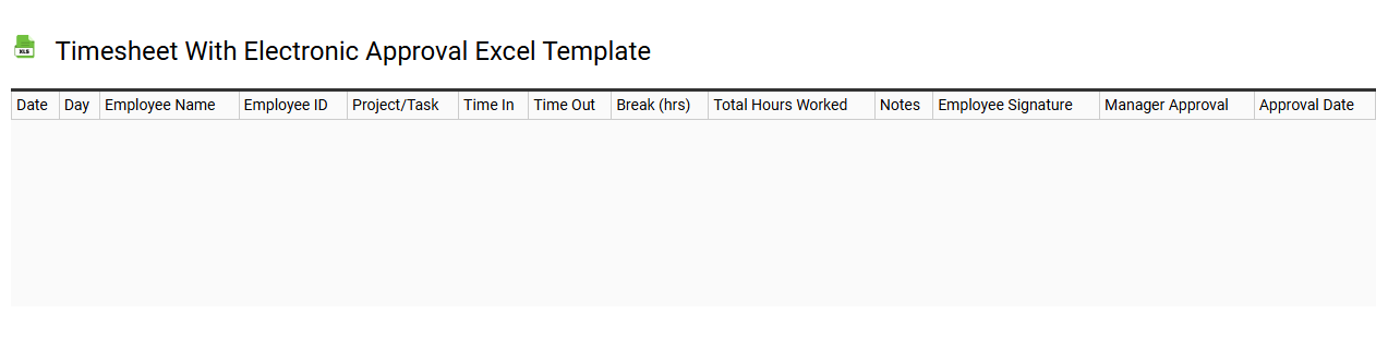 Timesheet with electronic approval Excel template
