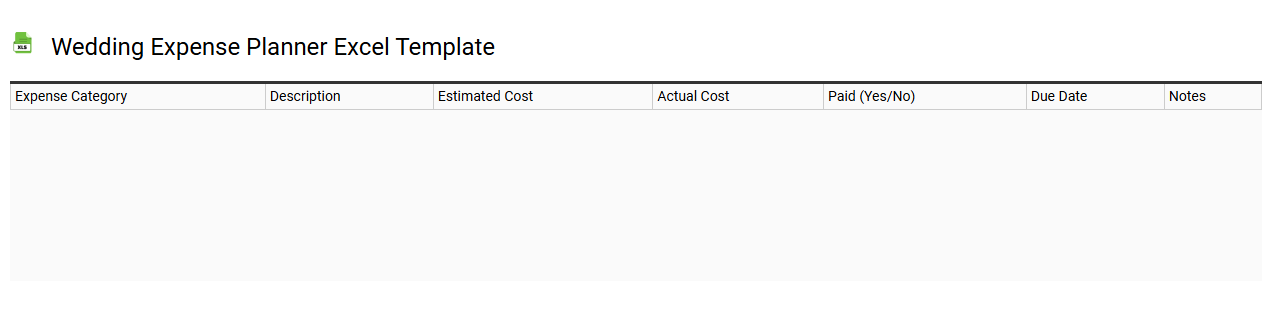 Wedding expense planner Excel template